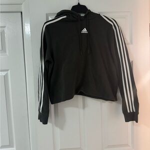 Dark green cropped adidas sweatshirt